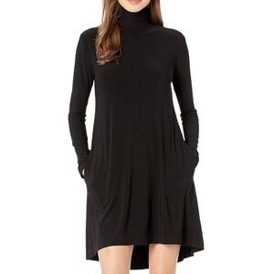 Norma Kamali  Long Sleeve  Turtle Swing‎ Dress Black size: M/38
